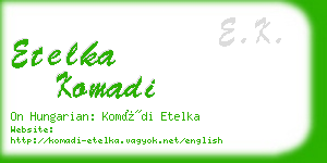 etelka komadi business card